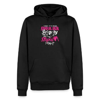 Chirurgie de l'épaule Cadeau d'épaule artificiel - Sweat à capuche Premium bio Homme - noir - Devant - Nico (187cm)