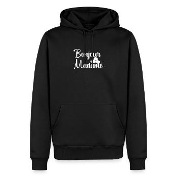 Bonjour Madame - Männer Premium Bio Hoodie - Schwarz - Vorne - Nico (187cm)