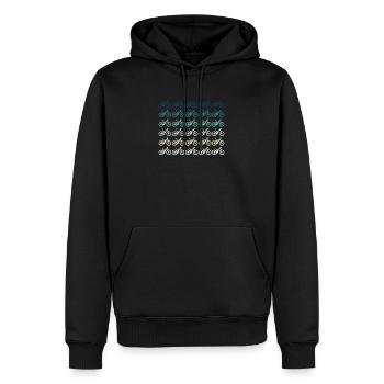 VTT - Sweat à capuche Premium bio Homme - noir - Devant - Nico (187cm)