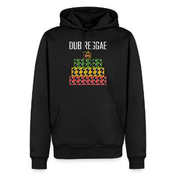 Dub Reggae Soundsystem Stack - Männer Premium Bio Hoodie - Schwarz - Vorne - Nico (187cm)