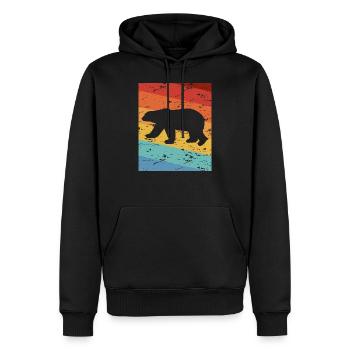 Eisbär - Männer Premium Bio Hoodie - Schwarz - Vorne - Nico (187cm)
