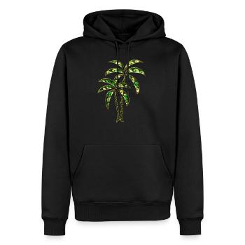 Palmen Tropical Tattoo Sommer Wellen Illustration - Männer Premium Bio Hoodie - Schwarz - Vorne - Nico (187cm)