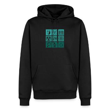 Wissenschaft - Männer Premium Bio Hoodie - Schwarz - Vorne - Nico (187cm)