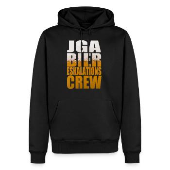 JGA Bier eskalations Crew Party Crew Tshirt - Männer Premium Bio Hoodie - Schwarz - Vorne - Nico (187cm)
