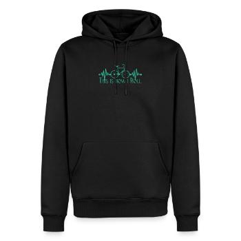 Fahrrad - Männer Premium Bio Hoodie - Schwarz - Vorne - Nico (187cm)