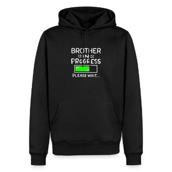 Bruder lädt Schwangerschaft Geburt, Brother in pro - Männer Premium Bio Hoodie - Schwarz - Vorne - Nico (187cm)