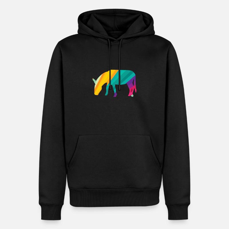 baudet - Sweat à capuche Premium bio Homme - noir