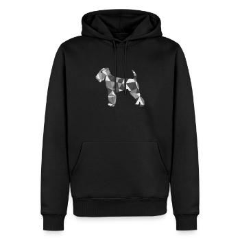 Polygon Airedale Terrier - Männer Premium Bio Hoodie - Schwarz - Vorne - Nico (187cm)