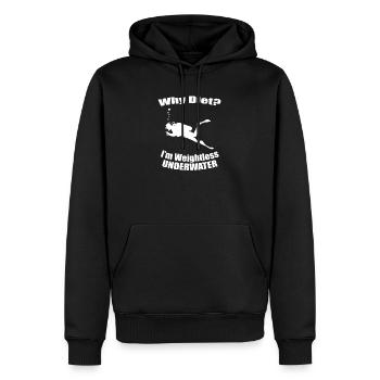 Maillot de plongée & idée cadeau plongeur - Sweat à capuche Premium bio Homme - noir - Devant - Nico (187cm)