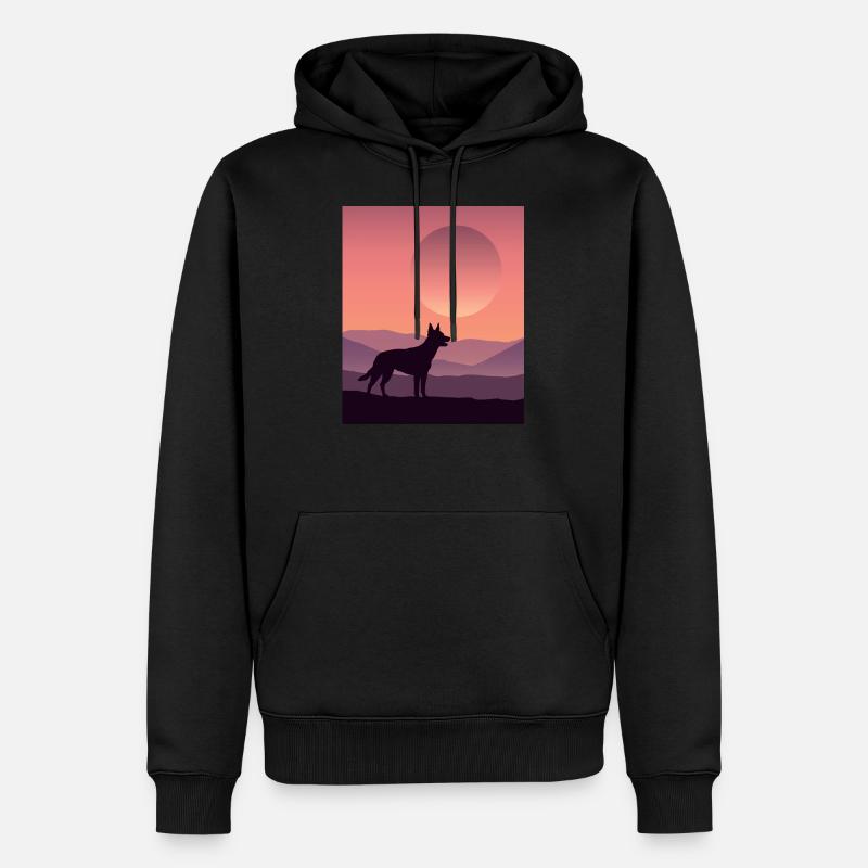 Australian Kelpie - Männer Premium Bio Hoodie - Schwarz