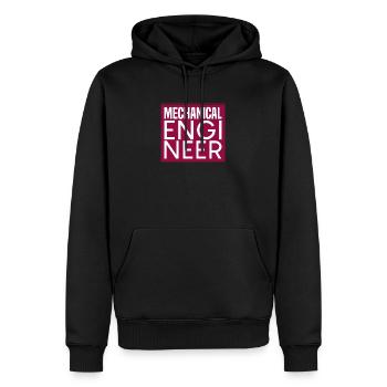mechanical engineering - Men’s Premium Organic Hoodie - black - Front - Nico (187cm)