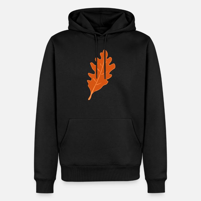 Chêne - Feuille de chêne - Automne - Sweat à capuche Premium bio Homme - noir