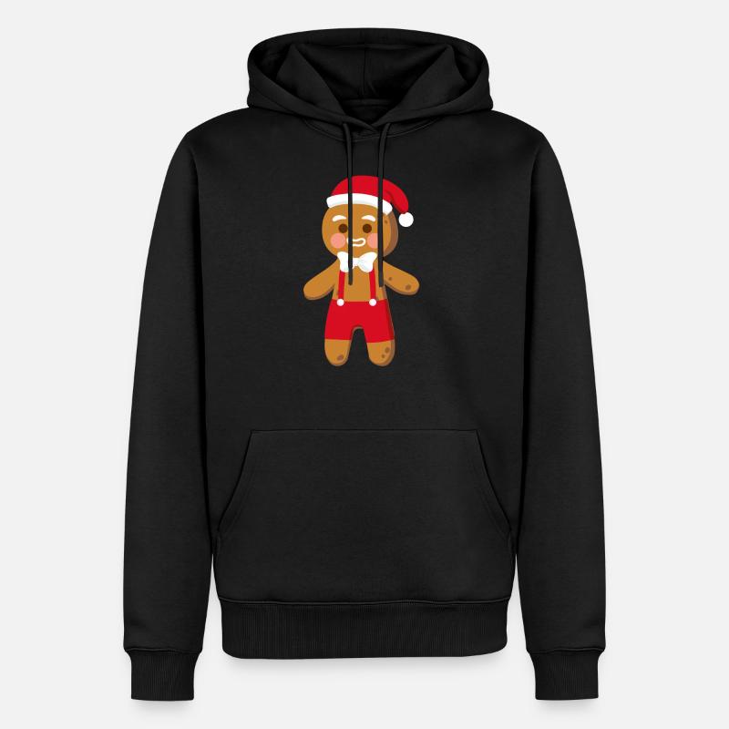 biscuits de Noël - Sweat à capuche Premium bio Homme - noir