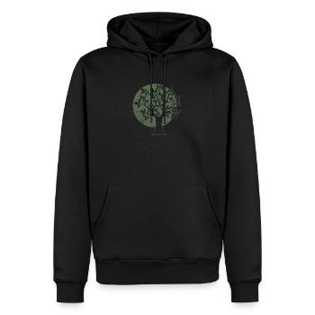 Arbre - Sweat à capuche Premium bio Homme - noir - Devant - Nico (187cm)