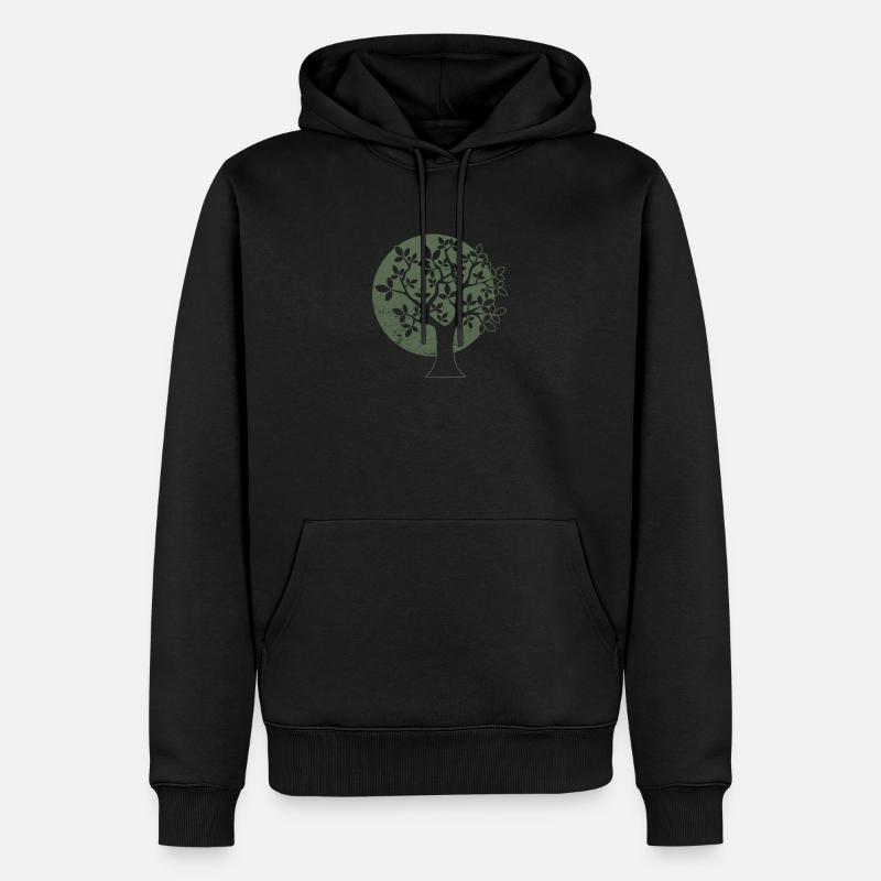 Baum - Männer Premium Bio Hoodie - Schwarz