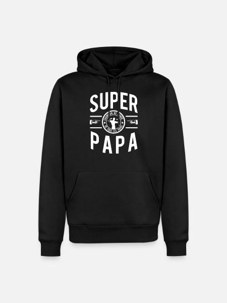 super dad OK - Men’s Premium Organic Hoodie - black