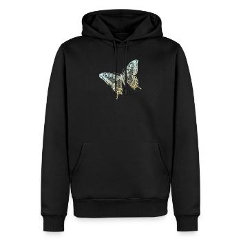 Schwalbenschwanz-Schmetterling - Männer Premium Bio Hoodie - Schwarz - Vorne - Nico (187cm)