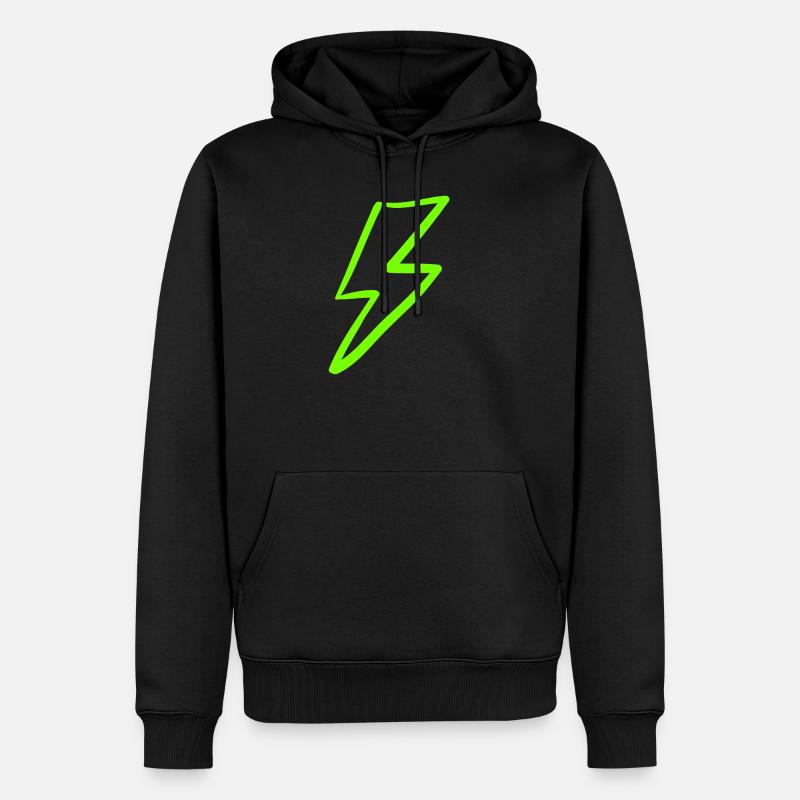 Blitz Licht Strom Unwetter Geschenk - Männer Premium Bio Hoodie - Schwarz