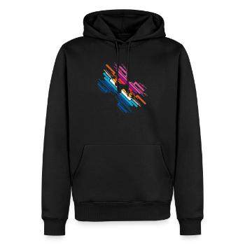 Bouvier des Flandres - Sweat à capuche Premium bio Homme - noir - Devant - Nico (187cm)