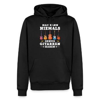 Gitarren Gitarrist Spruch Gitarre Lustig Nie Genug - Männer Premium Bio Hoodie - Schwarz - Vorne - Nico (187cm)