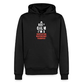 Atmungstherapeut Intensivpflege Geschenk - Männer Premium Bio Hoodie - Schwarz - Vorne - Nico (187cm)