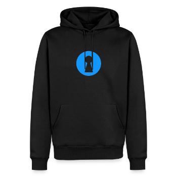Trou de serrure - Sweat à capuche Premium bio Homme - noir - Devant - Nico (187cm)