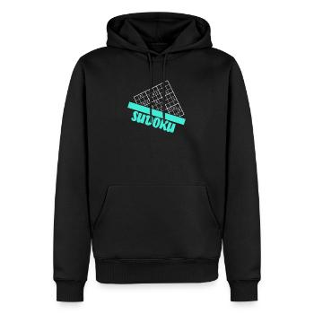 Sudoku Geschenk - Männer Premium Bio Hoodie - Schwarz - Vorne - Nico (187cm)