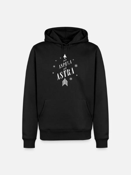 For aspera ad astra - Men’s Premium Organic Hoodie - black