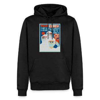 Vrais héros du coronavirus - Sweat à capuche Premium bio Homme - noir - Devant - Nico (187cm)