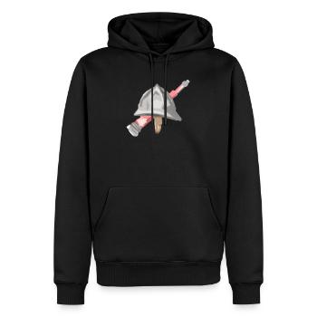 Feuerwehr Österreich - Männer Premium Bio Hoodie - Schwarz - Vorne - Nico (187cm)