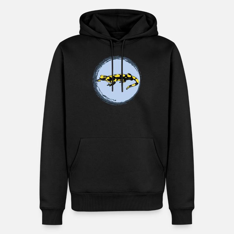 Feuersalamander / Fire Salamander II - Männer Premium Bio Hoodie - Schwarz