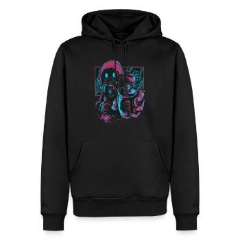 Spray Junkie Graffiti Style Street Vision - Sweat à capuche Premium bio Homme - noir - Devant - Nico (187cm)