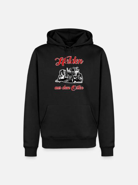 Helden aus dem Osten - Männer Premium Bio Hoodie - Schwarz