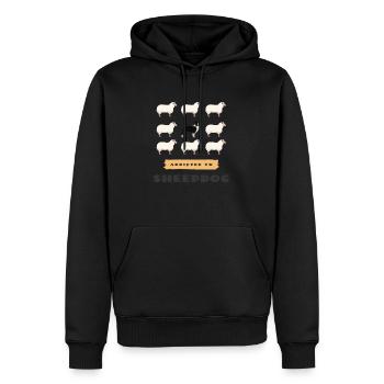 Addicted to Sheepdog - Men’s Premium Organic Hoodie - black - Front - Nico (187cm)