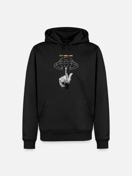 ET phone home - Männer Premium Bio Hoodie - Schwarz
