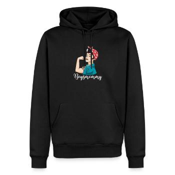 Boysmommy boy mama mother sons son gift - Men’s Premium Organic Hoodie - black - Front - Nico (187cm)