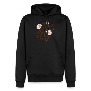 Blumen - Männer Premium Bio Hoodie - Schwarz - Vorne - Nico (187cm)