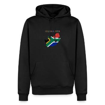 Südafrika - Kunstdesign - Männer Premium Bio Hoodie - Schwarz - Vorne - Nico (187cm)