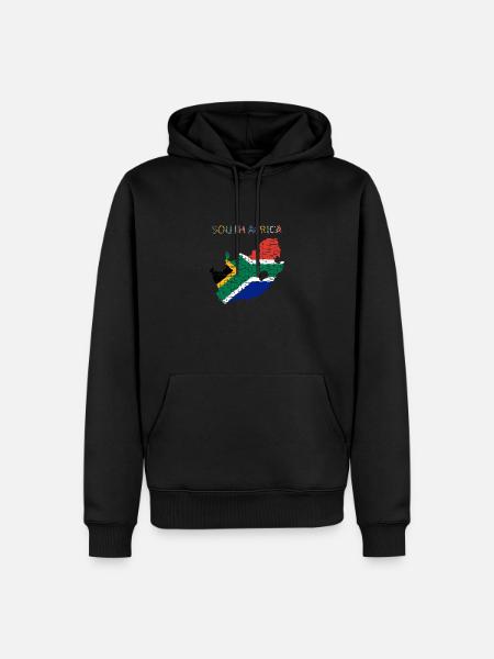 South Africa - Art Design - Men’s Premium Organic Hoodie - black