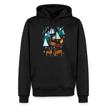 Nordnorwegen mit Polareis - Männer Premium Bio Hoodie - Schwarz - Vorne - Nico (187cm)