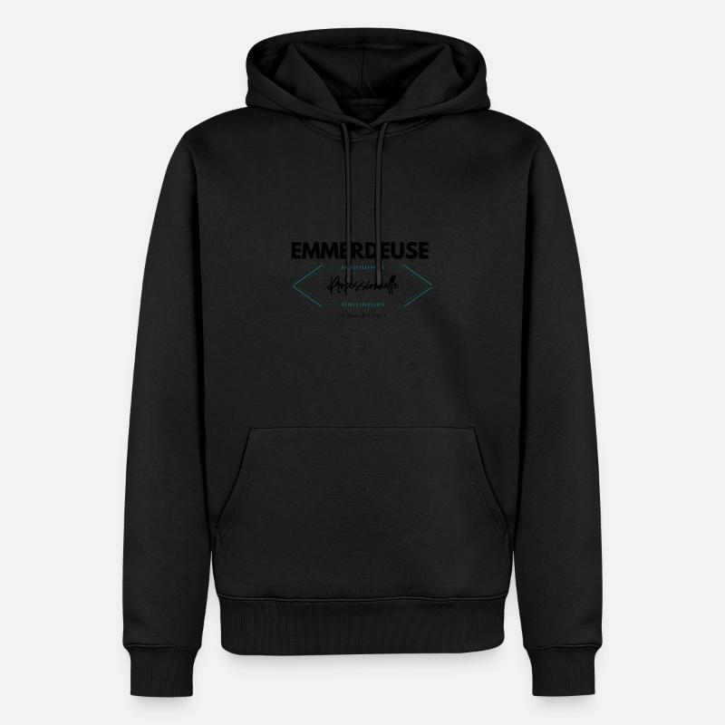 EMMERDEUSE PROFESSIONNELLE - Sweat à capuche Premium bio Homme - noir