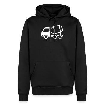 Betonmischer Baustelle Beton - Männer Premium Bio Hoodie - Schwarz - Vorne - Nico (187cm)