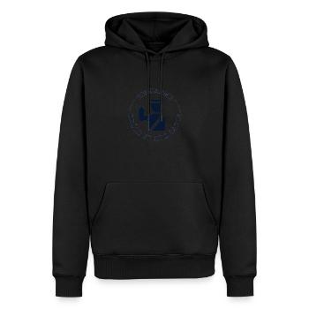 GENDARME DRÔLE ET ADORABLE - Sweat à capuche Premium bio Homme - noir - Devant - Nico (187cm)