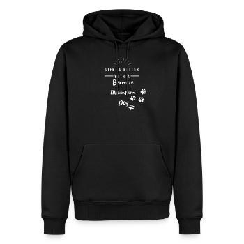 Bernese Mountain Dog - Männer Premium Bio Hoodie - Schwarz - Vorne - Nico (187cm)