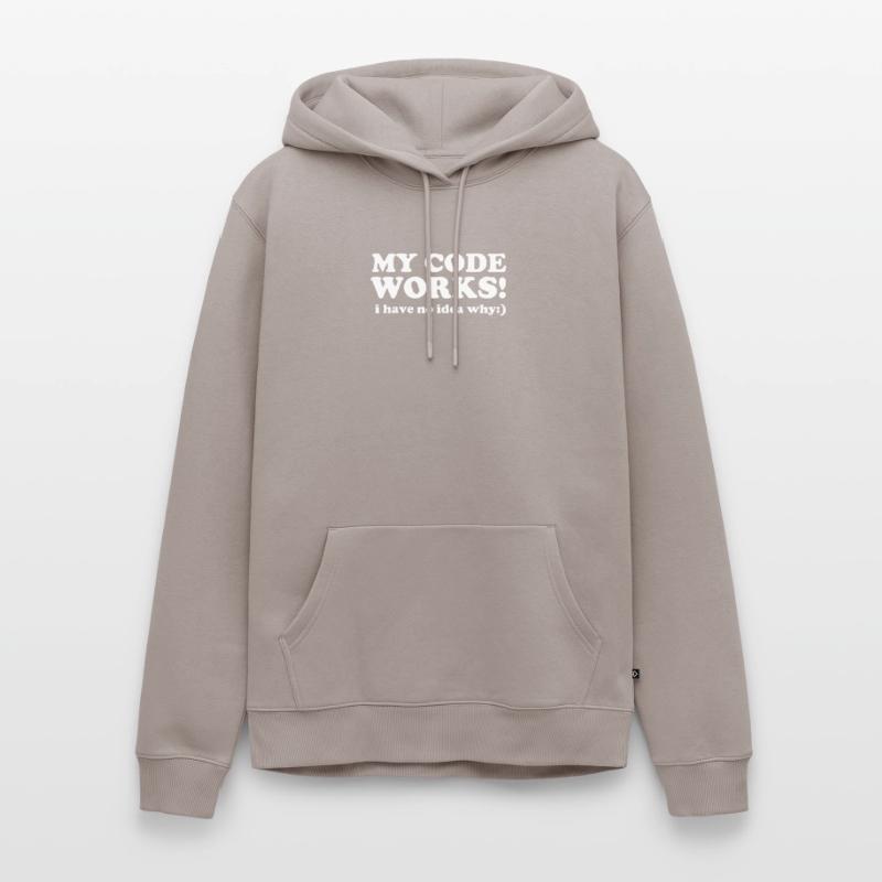 My Code Works. I Have No Idea Why Programmierer Männer Premium Bio Hoodie