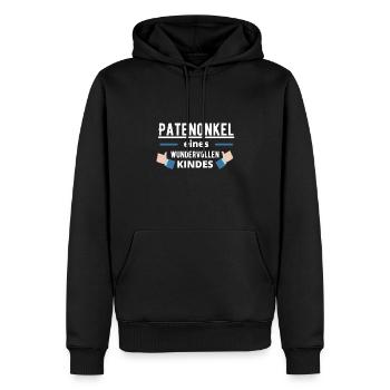 Patenonkel werder Taufe geschenk held spruch idee - Männer Premium Bio Hoodie - Schwarz - Vorne - Nico (187cm)