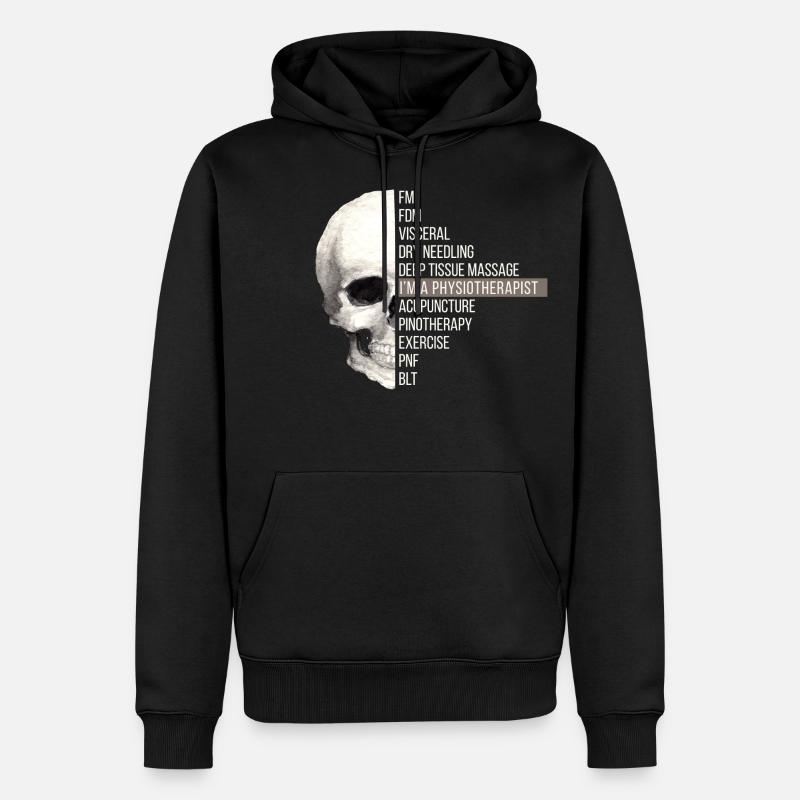 Physio-Methode - Männer Premium Bio Hoodie - Schwarz