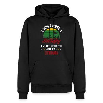 Drapeau de thérapie de la Lituanie - Sweat à capuche Premium bio Homme - noir - Devant - Nico (187cm)