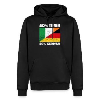 50 Irish 50 German - Sweat à capuche Premium bio Homme - noir - Devant - Nico (187cm)