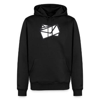 Briefe - Männer Premium Bio Hoodie - Schwarz - Vorne - Nico (187cm)